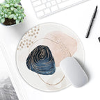 ITNRSIIET Round Mouse Pad with Stitched Edge Premium-Textured Waterproof Non-Slip Rubber Base Desktop Protection Mat Diameter 8.7 inches, Aesthetic Boho