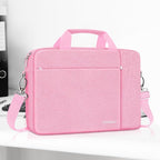 Ferkurn Laptop Bag Case for Women Men Computer Bag Compatible with HP Envy Pavilion Omen/LG Gram/MSI/Dell Inspiron XPS/Lenovo/Acer, Shoulder Strap Carrying Messenger Briefcase, Pink, 15.6 16 Inch