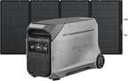 EF ECOFLOW Power Station 4096Wh DELTA Pro 3 with 400W Portable Solar Panel, 120/240V 4000W AC Output, Solar Generator for Home Use, Camping Accessories, Emergencies, Power Outages, RVs