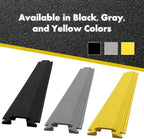 Kable Kontrol Drop Over Floor Cord Cover – 36” Inch Long 1 Channel Cable or Wire Protector – 60 Pcs Bulk Pack - Rubber Ramp for Indoor and Outdoor Use – Yellow