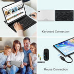 Android 14 Tablet 10 Inch Tablets, 20GB+128GB/1TB Expandable, Tablets with Octa-Core, WiFi 6, Dual Camera, BT 5.0, 6000mAh Battery, HD IPS Display, Widevine L1, Tablet with Keyboard Mouse - Sliver