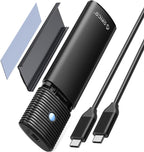 ORICO M.2 NVMe SATA SSD Enclosure Adapter Tool-Free, USB C 3.2 Gen 2 10Gbps NVMe, 5Gbps NGFF SATA PCIe M-Key(B+M Key) 2230/2242/2260/2280, Aluminum External M2 Reader Support UASP Trim- PWDM2-BK