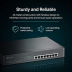 TP-Link 8 Port Gigabit PoE Switch | 8 PoE+ Ports @126W | Plug & Play | Limited Lifetime Protection | Desktop/ Rackmount | Prioritized Power Supply | Sturdy Metal | Shielded Ports (TL-SG1008MP)