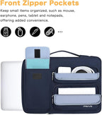 MOSISO 360 Protective Laptop Case 13 inch, Laptop Sleeve Compatible with MacBook Air 13 inch M4 M3 M2 M1 2025-2018 / Pro 13 M2 M1 2025-2016, Side Open Bag with 2 Raised&1 Flapover Pockets, Navy Blue
