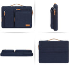 MOSISO 360 Protective Laptop Case 13 inch, 13 inch Laptop Sleeve Compatible with MacBook Air M4 M3 M2 M1 2025-2018/Pro M2 M1 2025-2016, Side Open Carrying Case with 4 Zipper Pockets&Handle, Navy Blue