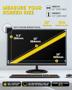 F FORITO 23 Inch 16:9 360°Privacy Screen Protector for Computer Monitor, Removable Eye Protection Anti Blue Light Anti Glare Computer Screen Privacy Shield for 23" Widescreen Monitors