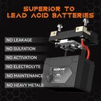 DKL5 300A LiFePO4 Motorcycle Lithium Battery, 12V 2Ah Powersports Battery, Compatible Jet Ski, Quad, Scooter, Generator Battery, Snowmobile