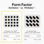 Wallhack PTFE Dot Mouse Skates | Premium Universal Skates for Gaming Mice | Ultra-Smooth Glide on Cloth & Glass Pads | Customize Speed & Control | Fast, Easy to Apply | Black 7mm x 7mm