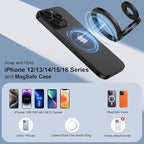 Magnetic Phone Ring Holder for MagSafe Gym Phone Grip Stand Finger Ring Kickstand Dual-Sided Magnetic Pop Socket for iPhone 16 Pro Max 16e 15 14 13 12 Pro Max,Samsung,Compatible for Wireless Car Mount