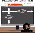 【2-Pack】 24 Inch Computer Privacy Screen for 16:9 Monitors with Anti-Spy Anti-Glare Filter, Blue Light Blocking & Eye Protection, Removable Anti-Scratch HD Clarity Screen Protector