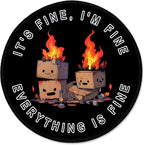 ITNRSIIET Round Mouse Pad with Stitched Edge Premium-Textured Waterproof Non-Slip Rubber Base Desktop Protection Mat Diameter 8.7 inches, Pretty Burning Box