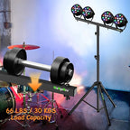 Dj Light Stand Metal T-Bar Stage Stand for Par Lights Tripod Light Stand with Crossbar Mount, with a Carry Bag, Set of 2