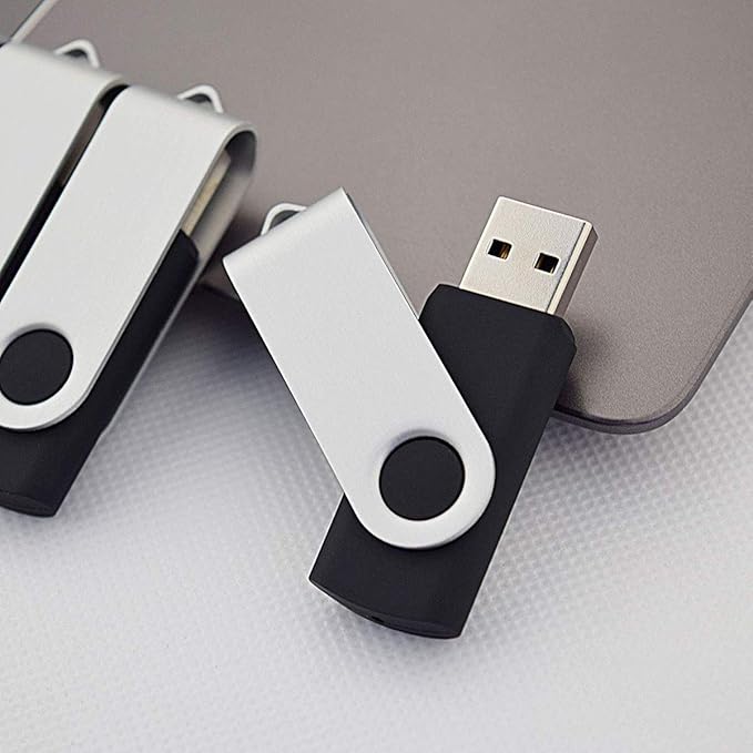 Aiibe 1GB Flash Drive 20 Pack Bulk 1GB USB Flash Drives 2.0 Memory Stick Thumb Drives Black