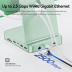 Upgraded 11 in 1 USB C Hub for iMac 24 inch USB Hub 2021 2023 2024 Support M.2 SSD (NOT Included), iMac Hub M1 M3 M4 Accessories, 4K HDMI, 2.5G Ethernet, 5 USB A/C Max 10Gbps, SD/TF - Green