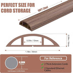 Floor Cord Covers for Wires 12FT Cable Hider Wire Cover Self Adhesive Cord Hider Floor for Offices, Homes, Workshops, Warehouses Cable Cavity 0.39" W x 0.27" H