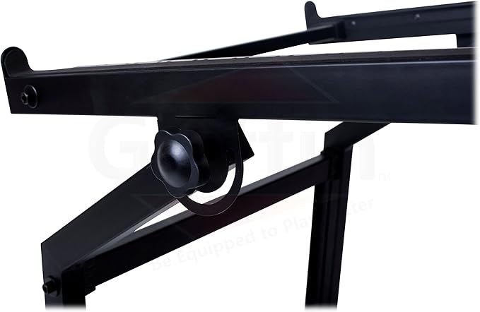 GRIFFIN 19U Rack Mount Rolling Stand (StudioZ PROSteel Series) & Adjustable Mixer Platform Rails – Cart Holder for Audio Music Recording Cabinet – Stage Equipment DJ Gear Storage Case for Amplifier