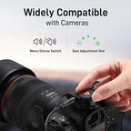 MAONO Wireless Lavalier Microphone for Camera/PC/Laptop/Phones, Mini Lapel Mic with 48khz 24bit, 1000ft Range, Noise Cancellation, Gain Knob, Mono-Stereo Switch, 30H Use for Video Recording - Wave T5