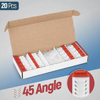 Everest 45° Angled RJ45 Cat6 Keystone Jacks 20-Pack in Orange - Slim Profile Female RJ45 Connectors - Cat 6 Keystone Jack - Compatible with 45° Angled Speed Termination Tool - 45Term (B0BL3GS7ZY)