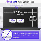 15.6 Inch Laptop Privacy Screen Compatible with Lenovo Hp Dell Acer Asus Thinkpad Envy Xps Computer 16:10 Aspect, Removable Anti Glare Blue Light Filter Protector, 15" Monitor Security Shield