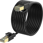 Cat8 Ethernet Cable 200ft, Internet Network Cord, 40Gbps 2000Mhz LAN Wires, High Speed SSTP LAN Cables with Gold Plated RJ45 Connector for Router, Modem, Gaming, Xbox (200ft)