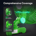VIVOSUN AeroWave E9 Grow Tent Fan 9”, EC Motor, WiFi-Controllable, US Patented Auto Oscillating Clip fan, IP54 Weatherproof, Strong Airflow & Quiet for Hydroponic Ventilation Circulation, Green