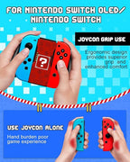 Lotadilo Joy-Con Grip for Nintendo Switch/Switch Oled - JoyCon Comfort Hand Grips Controller for Men Teen Boys Cool Cartoon Anime Design, Red Maliao