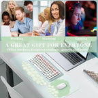 Gel Cloud Keyboard and Mouse Wrist Rest, Cute Wrist Support and Arm Support Rest for Typing Pain Relief，Suitable for Office/Computer/Laptop/Gaming Set-Green