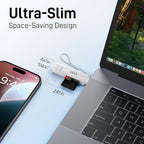 acer SD Card Reader USB C, Dual Slots USB 3.0 Type C to Micro SD Card Adapter, Memory Card Reader for MicroSD, SDHC, SDXC, Compatible with Laptop, PC, iPhone16/15, MacBook, iPad Pro, Android-Silver