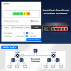 Poe Switch, 5 Port Gigabit PoE+ Switch, Cloud Managed Gigabit Ethernet Switch, 4 Poe Ports @52W, 1 Uplink Ports, 1 SFP Slot, APP Smart Managed, Overload Protection w/ Port