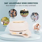 Small Clip Fan, Personal Waist Fans,Portable Silent Mini Bladeless Fan Clip On for Shirt,Hands-Free Personal Clip Fans 3 Speeds,Clips on Waist Neck Fanes for Outdoor,Camping,Travel,Office (Green)
