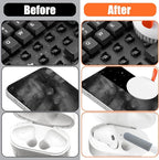 walrfid 2 Pack Laptop Phone Screen Cleaner Kit, Computer Keyboard Brush Cleaning Spray for iPhone AirPods MacBook iPad, 20-in-1 Electronic Device Tool for Camera Earbud TV Tablet Car Screens, White