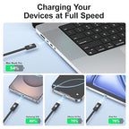 USB C to USB C Charging Cable, 100W Fast Charging [6.6ft, 4-Pack] Type C Charger Cord,Braided USBC Phone Charger Cable for iPhone 17 16 15 Pro Max/Samsung S25 S24/MacBook Pro/Air,iPad,Pixel,PS5,Switch