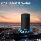 Bluetooth Speaker,5.3 Bluetooth Speakers Wireless,TWS Stereo Pairing,Built in Mic,360 HDSound,IP65 Waterproof Speaker,Support TF Card, for Home/Party/Outdoor/Beach, Gift for Men/Women-Black
