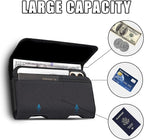 for iPhone 17 Pro Max Holster, BECPLT Nylon Holster Pouch Belt Clip Case and Loops Holder Cover for iPhone Air 16/15/14/13/12/11 Pro Max Galaxy S25 Plus S24+ Black