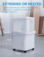 Midea Cube 20 Pint Dehumidifier for Basement, Up to 1,500 Sq. Ft. dehumidifier with drain hose, ENERGY STAR Certificated, Smart Control, Compatible with Alexa, White