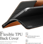 auaua Case for iPad (A16) 11th Generation 11 Inch 2025, iPad 10th Generation 10.9 Inch 2022, with Pencil Holder, Auto Sleep/Wake, Adjustable Stand, PU Leather (Brown)