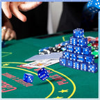 36 Piece 19 mm Casino Style Craps Dice Sets Acrylic and Translucent D6 Dice, Square W/Rounded Edge for Casino, Craps, Table Games and Board Games (Blue)