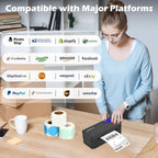 Bluetooth Thermal Label Printer for Mac, Windows, Phone, Tablet, Wireless 4x6 Shipping Label Printer for Shipping Packages, Support USPS, Ebay, Amazon, Pirate Ship