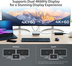 j5create USB-C Dual 4K Speakerphone Dock Pro, Dual 4K HDMI Audio Dock for Video Conference, USB-A x 2, USB-C, Gigabit ethernet, Pass-Through Charging - Works with Teams, Zoom (JCDS337)