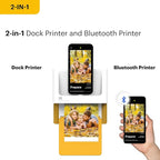 KODAK Dock Plus 4PASS Instant Photo Printer (4x6 inches) + 10 Sheets