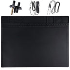 Premium Heat Resistant 932°F Anti Static Mat, HPFIX ESD Mat with Grounding Wire, Grounding Plug, and ESD Wristband, Silicone Soldering Repair Mat for Computer, PC Building, Eelectronics