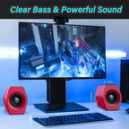 Edifier G2000 32W PC Computer Speakers for Gaming Desktop PC Laptop Mac Computer Woofer Speakers Bluetooth USB 3.5mm AUX Inputs RGB Lights Multimedia Speakers Red