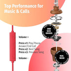 Symphonized Premium Wooden iPhone Earphones Wired (USB C) Deep Bass Sound, 3D Sound, Microphone Volume Control, 90% Noise Cancelling for Type C Devices. Earphones for iPhone 15 to 16 & Android