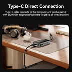 Bluetooth 5.2 Transmitter Receiver aptX Adaptive/Low Latency/HD Bluetooth Adapter Support 2 AirPods Phones, Wireless Audio Receiver 3.5mm Aux Headphone Jack Adapter for Airplane Travel/TV/Home Stereo