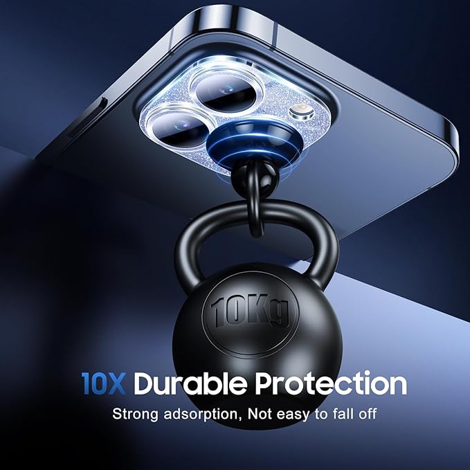 UniqueMe 3 Packs Compatible for iPhone 13 Pro Max/iPhone 13 Pro Camera Lens Protector Acrylic [Not Glass],[Case Friendly][Scratch-Resistant][Night Shooting Mode]-Glitter Blue