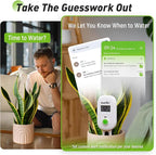 RAINPOINT Smart Digital Wireless Plant Moisture Meter Houseplants Indoor WiFi Hub Kit with Low/High Moisture Alert,Real-time Monitor Hygrometer Sensor Outdoor Gardening Push Notification&Email