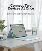 GreenLaw for iPad Air 11 inch case with Keyboard (M3/M2) 2025/2024, for iPad Pro 11 (4th/3rd/2nd/1st Gen) & iPad Air 5th/4th Gen, 7-Color Backlit, Smart Touchpad, 2 Device Connection, Light Blue