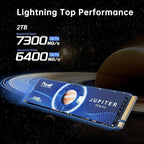 FX991 M.2 SSD 2TB NVMe SSD M2 2280 PCIe Gen 4x4, Read Up to 7300MB/s, Internal Solid State Drive for PS5 Laptop Desktop 3D QLC NAND