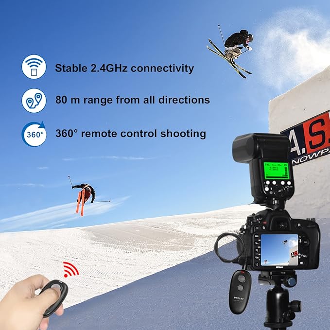PHOLSY for Canon Remote Shutter Release C8 Compatible with Canon EOS R3, R5, 6D II, 1DX II, 1DX III, 1DS III, 1DS II, 1DC, 1D IV, 1D III, 5D II, 5D III, 5D IV, 5DS, 6D, 7D II, 50D, 40D, 30D, RS-80N3
