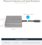 StarTech.com USB C to Quad HDMI Adapter, USB-C to 4x HDMI Monitor Converter for Windows, TAA (no support for macOS/ChromeOS/Linux)